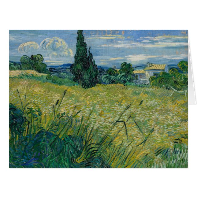 Vincent Van Gogh, Green Wheat Field with Cypress (Front Horizontal)