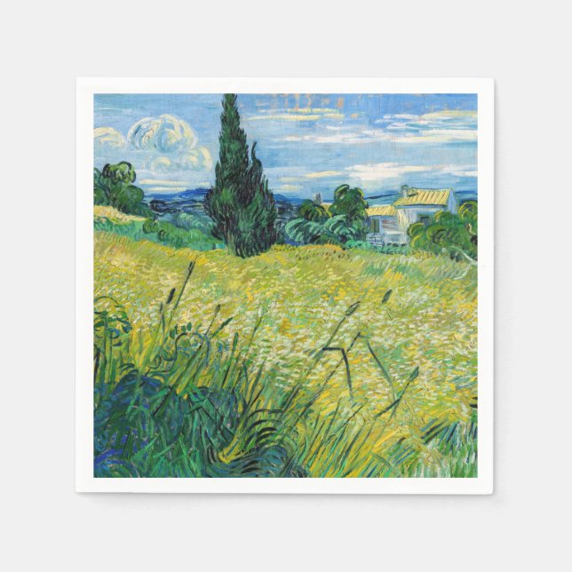Vincent van Gogh - Green Wheat Field with Cypress Napkin (Front)