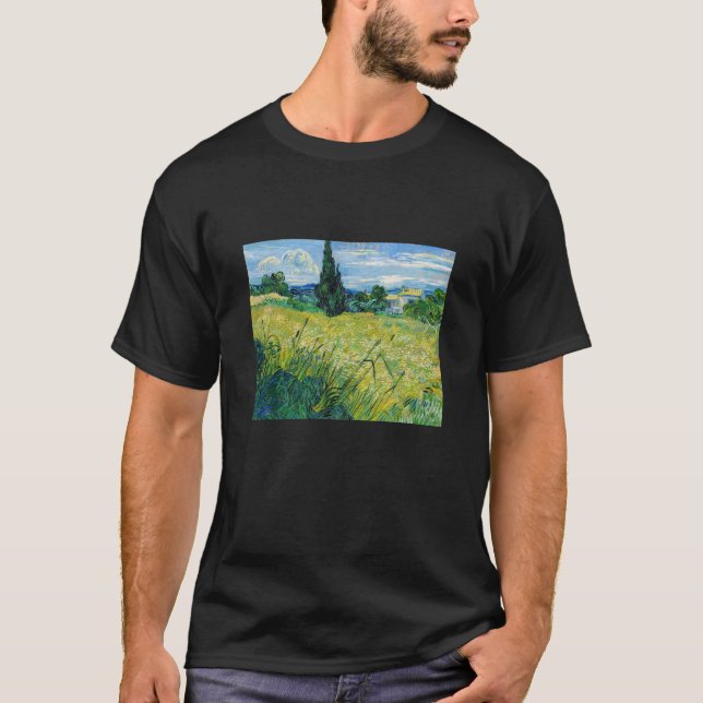 Vincent van Gogh - Green Wheat Field with Cypress T-Shirt (Front)