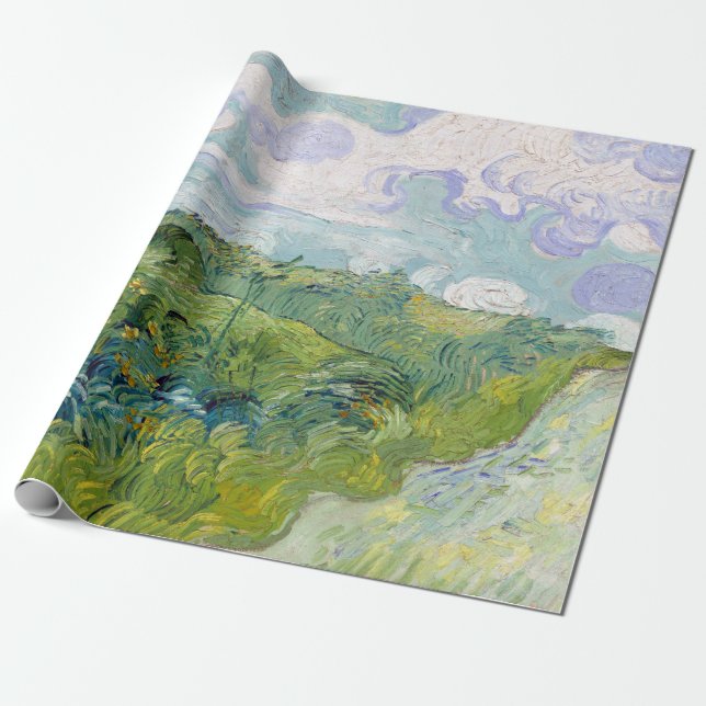 Vincent van Gogh Green Wheat Fields, Auvers Wrapping Paper (Unrolled)