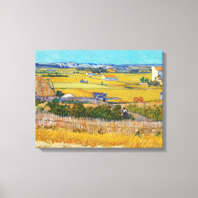 Vincent van Gogh - Harvest at La Crau Canvas Print (Front)