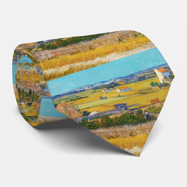 Vincent van Gogh - Harvest at La Crau Cloth Tie (Rolled)