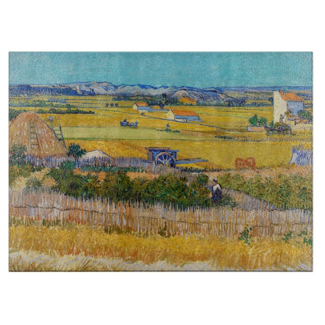 Vincent van Gogh - Harvest at La Crau Cutting Board (Front)