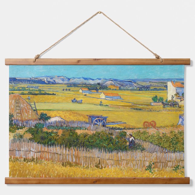 Vincent van Gogh - Harvest at La Crau Hanging Tapestry (Front)
