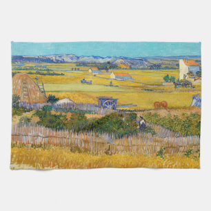 Vincent van Gogh - Harvest at La Crau Kitchen Towel