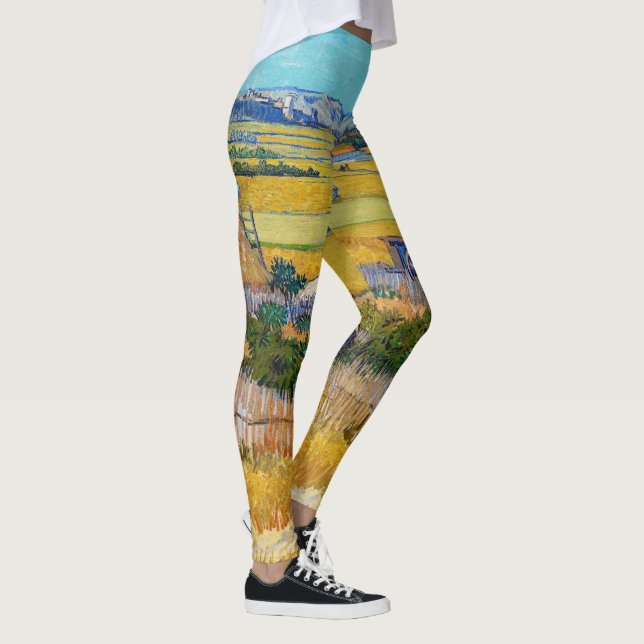 Vincent van Gogh - Harvest at La Crau Leggings (Right)