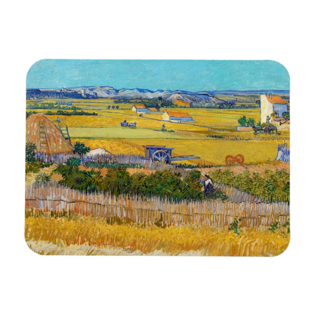 Vincent van Gogh - Harvest at La Crau Magnet (Horizontal)