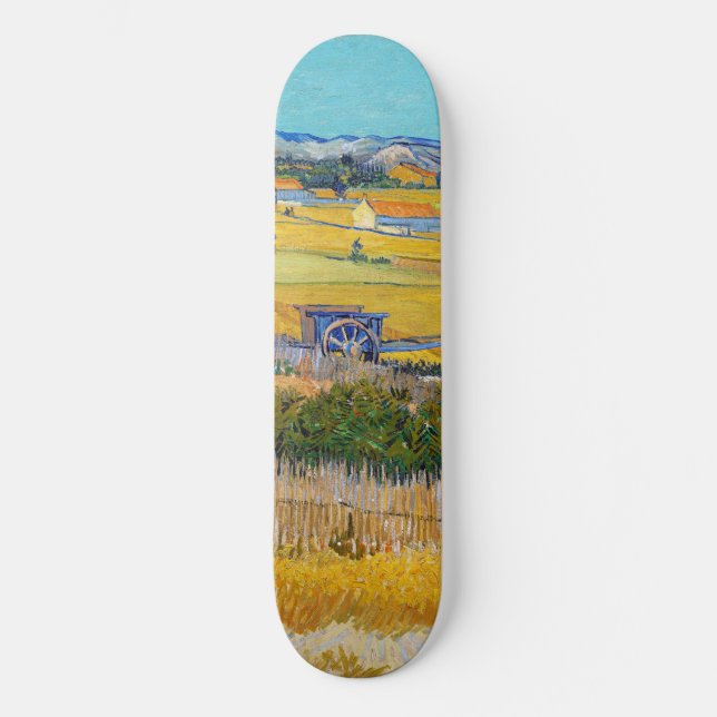 Vincent van Gogh - Harvest at La Crau Skateboard (Front)