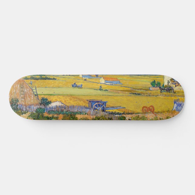 Vincent van Gogh - Harvest at La Crau Skateboard (Horz)