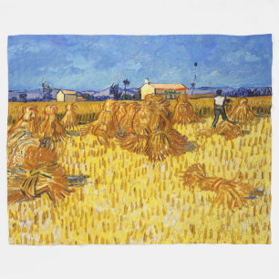 Vincent van Gogh - Harvest in Provence Fleece Blanket