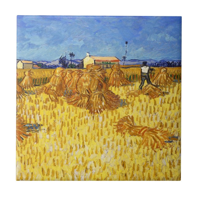 Vincent van Gogh - Harvest in Provence Tile (Front)