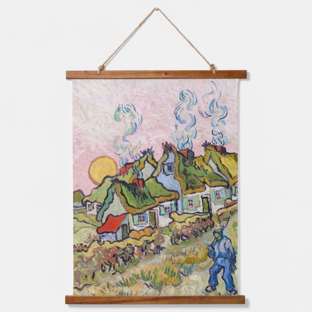 Vincent van Gogh - Houses and Figure Hanging Tapestry (Front)