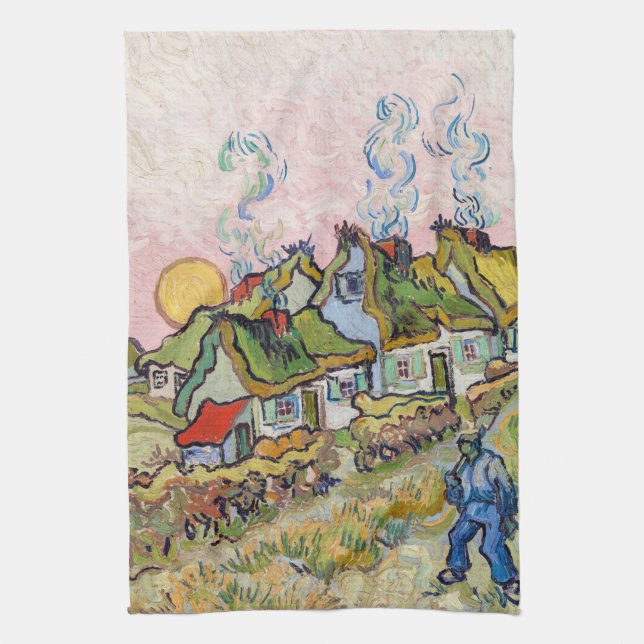 Vincent van Gogh - Houses and Figure Kitchen Towel (Vertical)