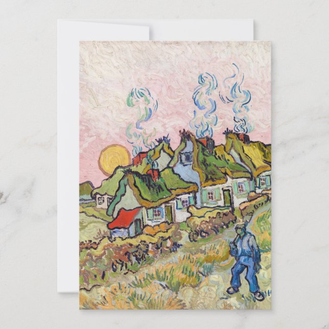 Vincent van Gogh - Houses and Figure Thank You Card (Front)