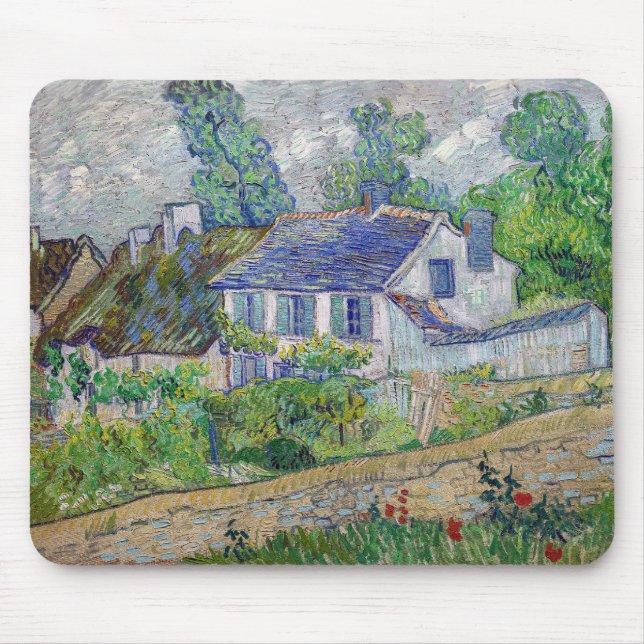Vincent van Gogh - Houses at Auvers Mouse Pad (Front)