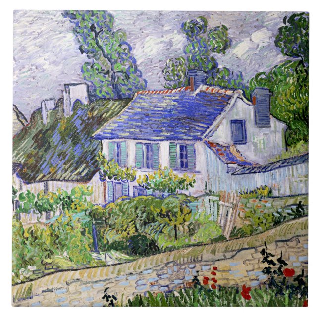 Vincent van Gogh, Houses at Auvers, Tile (Front)