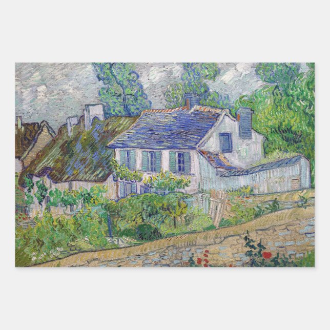 Vincent van Gogh - Houses at Auvers Wrapping Paper Sheet (Front)
