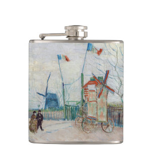 Vincent van Gogh - Impasse des Deux Freres Hip Flask