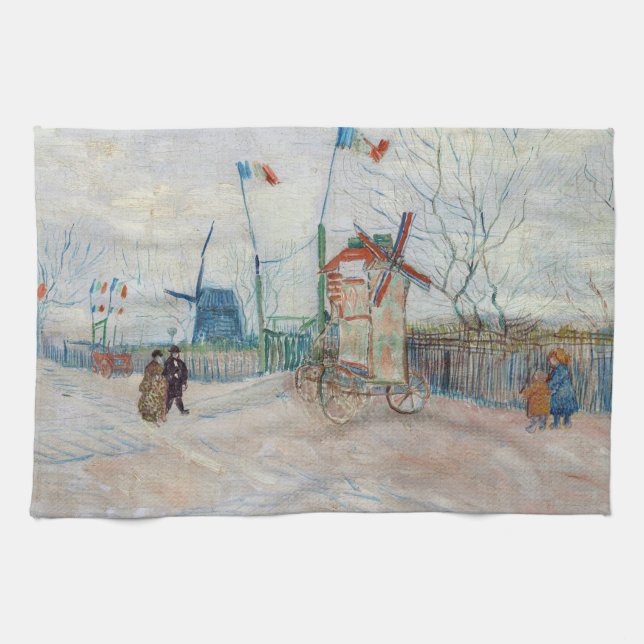 Vincent van Gogh - Impasse des Deux Freres Kitchen Towel (Horizontal)