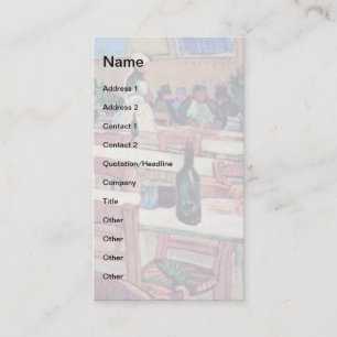 Vincent Van Gogh - Interior Of Restaurant Business Card