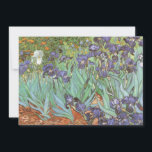 Vincent van Gogh - Irises<br><div class="desc">Irises (1889) by Van Gogh is a vintage post impressionism fine art floral nature painting. A group of purple bearded irises and a single white iris flower growing in a garden. It was one of his first paintings while he was at the asylum in Saint-Remy-de-Provence. In 1987 it became the...</div>