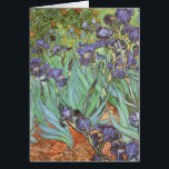 Vincent van Gogh - Irises<br><div class="desc">Irises (1889) by Van Gogh is a vintage post impressionism fine art floral nature painting. A group of purple bearded irises and a single white iris flower growing in a garden. It was one of his first paintings while he was at the asylum in Saint-Remy-de-Provence. In 1987 it became the...</div>