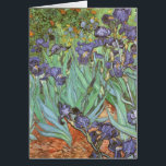 Vincent van Gogh - Irises<br><div class="desc">Irises (1889) by Van Gogh is a vintage post impressionism fine art floral nature painting. A group of purple bearded irises and a single white iris flower growing in a garden. It was one of his first paintings while he was at the asylum in Saint-Remy-de-Provence. In 1987 it became the...</div>