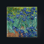 Vincent Van Gogh - Irises 2 Inch Square Button<br><div class="desc">Irises / Iris - Vincent Van Gogh,  1889</div>