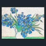 Vincent van Gogh IRISES AND ROSES tablecloth<br><div class="desc">This impressionism tablecloth features a Vincent van Gogh IRISES AND ROSES painting of pale blue flowers and roses in a white vase. This beautiful van Gogh tablecloth will make a wonderful gift for yourself,  family and friends.</div>