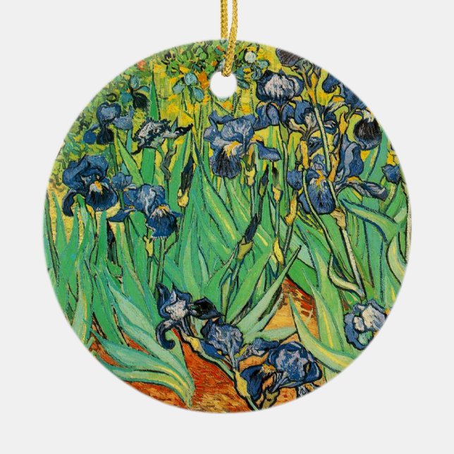 Vincent van Gogh,Irises Ceramic Ornament (Front)
