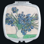 Vincent van Gogh - Irises Compact Mirror<br><div class="desc">Irises / Still Life: Vase with Irises - Vincent van Gogh,  Oil on Canvas,  1890</div>
