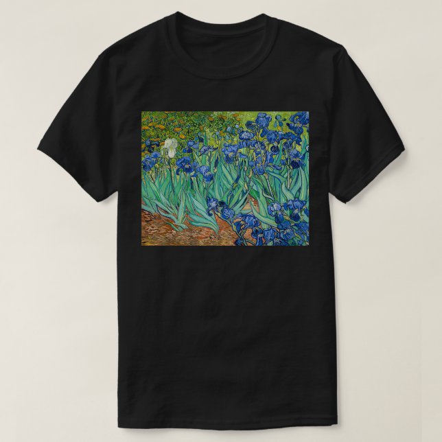 Vincent van Gogh Irises   Famous Art Painting  T-Shirt (Design Front)