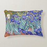 Vincent Van Gogh Irises Floral Vintage Fine Art Decorative Pillow<br><div class="desc">Vincent Van Gogh Blue Irises Floral Fine Art Irises is one of many paintings of irises by the Dutch Post-Impressionist artist Vincent van Gogh. Like many artists of his time Van Gogh was influenced by Japanese ukiyo-e woodblock prints. The strong outlines, unusual angles, including close-up views, is a typical element...</div>