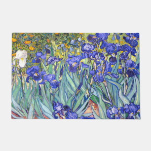 Vincent Van Gogh Irises Floral Vintage Fine Art Doormat