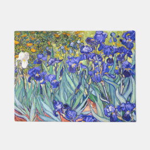 Vincent Van Gogh Irises Floral Vintage Fine Art Doormat