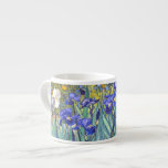 Vincent Van Gogh Irises Floral Vintage Fine Art Espresso Cup<br><div class="desc">Vincent Van Gogh Blue Irises Floral Fine Art Irises is one of many paintings of irises by the Dutch Post-Impressionist artist Vincent van Gogh. Like many artists of his time Van Gogh was influenced by Japanese ukiyo-e woodblock prints. The strong outlines, unusual angles, including close-up views, is a typical element...</div>