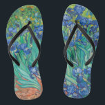 Vincent Van Gogh Irises Floral Vintage Fine Art Flip Flops<br><div class="desc">Vincent Van Gogh Irises Floral Vintage Fine Art</div>