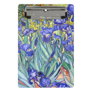 Vincent Van Gogh Irises Floral Vintage Fine Art Mini Clipboard