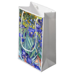 Vincent Van Gogh Irises Floral Vintage Fine Art Small Gift Bag