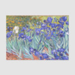 Vincent Van Gogh Irises Floral Vintage Fine Art Tissue Paper<br><div class="desc">Vincent Van Gogh Blue Irises Floral Fine Art Irises is one of many paintings of irises by the Dutch Post-Impressionist artist Vincent van Gogh. Like many artists of his time Van Gogh was influenced by Japanese ukiyo-e woodblock prints. The strong outlines, unusual angles, including close-up views, is a typical element...</div>