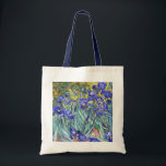 Vincent Van Gogh Irises Floral Vintage Fine Art Tote Bag<br><div class="desc">Vincent Van Gogh Blue Irises Floral Fine Art Irises is one of many paintings of irises by the Dutch Post-Impressionist artist Vincent van Gogh. Like many artists of his time Van Gogh was influenced by Japanese ukiyo-e woodblock prints. The strong outlines, unusual angles, including close-up views, is a typical element...</div>