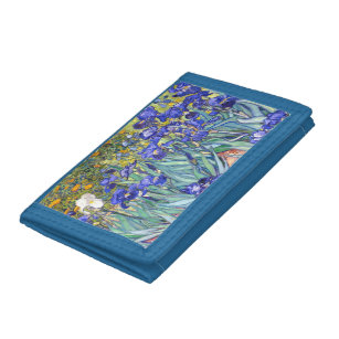 Vincent Van Gogh Irises Floral Vintage Fine Art Tri-fold Wallet