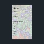 Vincent Van Gogh - Irises - Flower Lover Fine Art Business Card<br><div class="desc">Oil on canvas from 1889 showing beautiful purple irises that Van Gogh painted while staying at the Asylum at Saint Paul-de-Mausole in Saint-Remy, France. While many versions of this painting show the flowers as blue, scientists studying the irises in one of Van Gogh's later paintings have found that the flowers...</div>