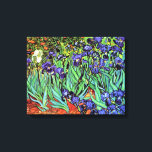 Vincent Van Gogh - Irises - Flower Lover Fine Art Canvas Print<br><div class="desc">Oil on canvas from 1889 showing beautiful purple irises that Van Gogh painted while staying at the Asylum at Saint Paul-de-Mausole in Saint-Remy, France. While many versions of this painting show the flowers as blue, scientists studying the irises in one of Van Gogh's later paintings have found that the flowers...</div>