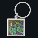 Vincent Van Gogh - Irises - Flower Lover Fine Art Keychain<br><div class="desc">Oil on canvas from 1889 showing beautiful purple irises that Van Gogh painted while staying at the Asylum at Saint Paul-de-Mausole in Saint-Remy, France. While many versions of this painting show the flowers as blue, scientists studying the irises in one of Van Gogh's later paintings have found that the flowers...</div>