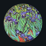 Vincent Van Gogh - Irises - Flower Lover Fine Art Magnet<br><div class="desc">Oil on canvas from 1889 showing beautiful purple irises that Van Gogh painted while staying at the Asylum at Saint Paul-de-Mausole in Saint-Remy, France. While many versions of this painting show the flowers as blue, scientists studying the irises in one of Van Gogh's later paintings have found that the flowers...</div>