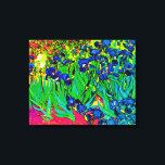 Vincent Van Gogh - Irises - Flower Lover Pop Art Canvas Print<br><div class="desc">Oil on canvas from 1889 showing beautiful purple irises that Van Gogh painted while staying at the Asylum at Saint Paul-de-Mausole in Saint-Remy, France. While many versions of this painting show the flowers as blue, scientists studying the irises in one of Van Gogh's later paintings have found that the flowers...</div>