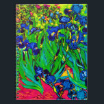Vincent Van Gogh - Irises - Flower Lover Pop Art Notebook<br><div class="desc">Oil on canvas from 1889 showing beautiful purple irises that Van Gogh painted while staying at the Asylum at Saint Paul-de-Mausole in Saint-Remy, France. While many versions of this painting show the flowers as blue, scientists studying the irises in one of Van Gogh's later paintings have found that the flowers...</div>