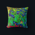Vincent Van Gogh - Irises - Flower Lover Pop Art Throw Pillow<br><div class="desc">Oil on canvas from 1889 showing beautiful purple irises that Van Gogh painted while staying at the Asylum at Saint Paul-de-Mausole in Saint-Remy, France. While many versions of this painting show the flowers as blue, scientists studying the irises in one of Van Gogh's later paintings have found that the flowers...</div>