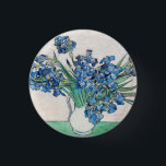 Vincent Van Gogh Irises. Impressionism floral 1 Inch Round Button<br><div class="desc">Vincent Van Gogh "Irises" button. Floral impressionism art.</div>
